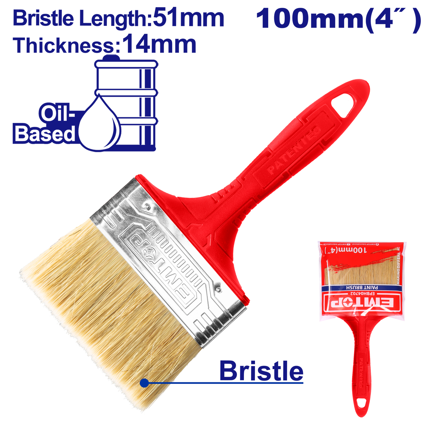 boya fırçası, 102mm