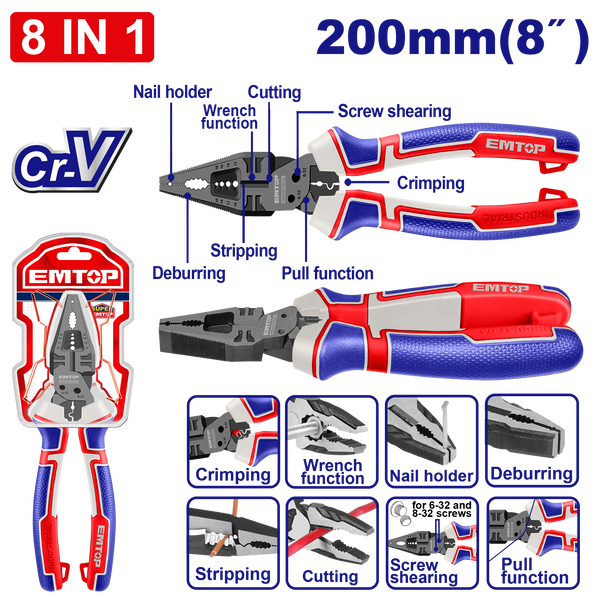 CR-V Kəlbətin, 8 funksiyalı