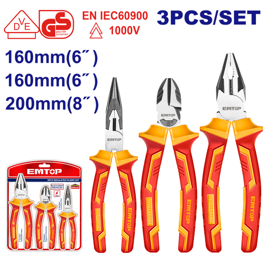 İzolyasiya olunmuş kəlbətin dəsti, 1000V, 3 əd