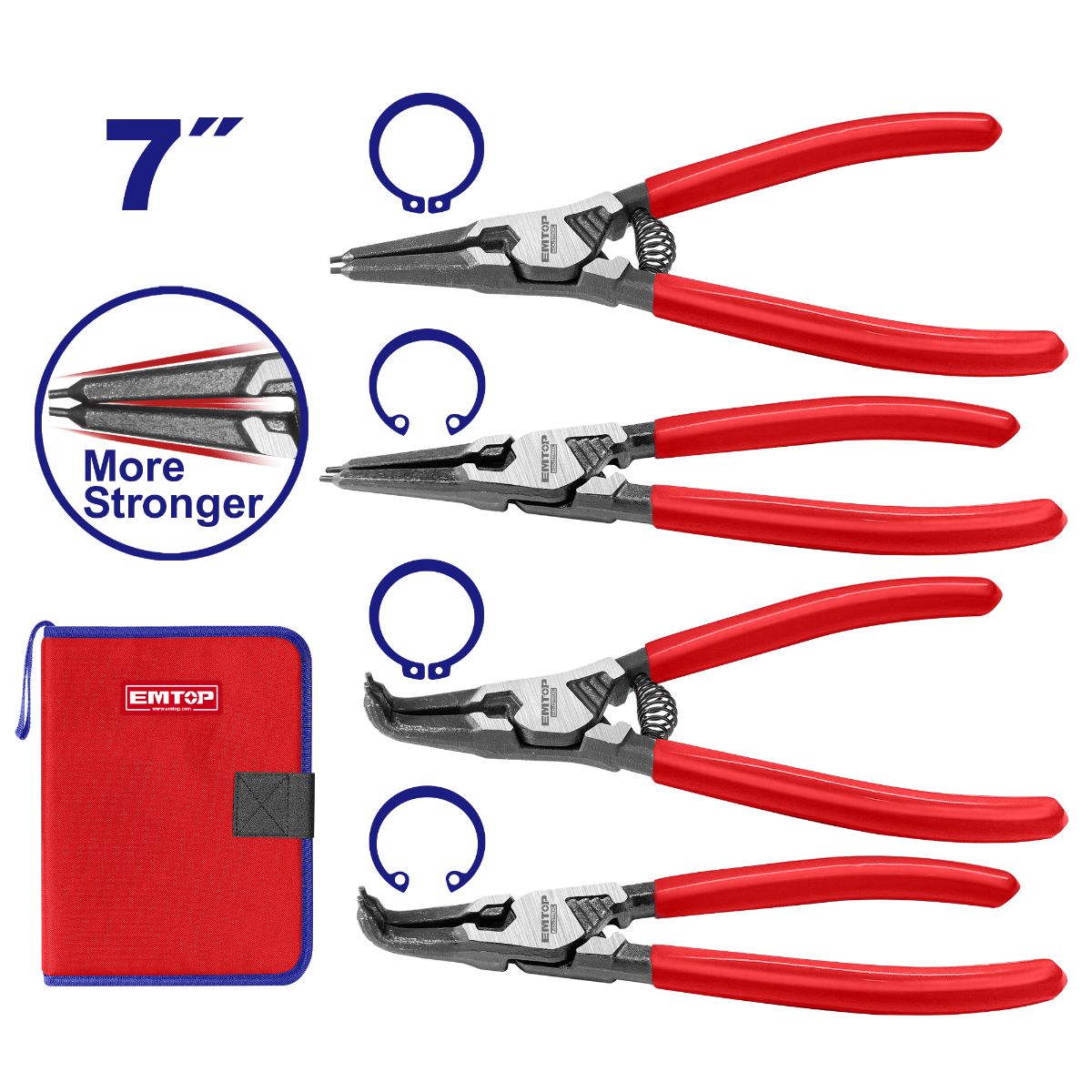 Dayandırıcı halqa çıxarıcısı dəsti, 4 əd