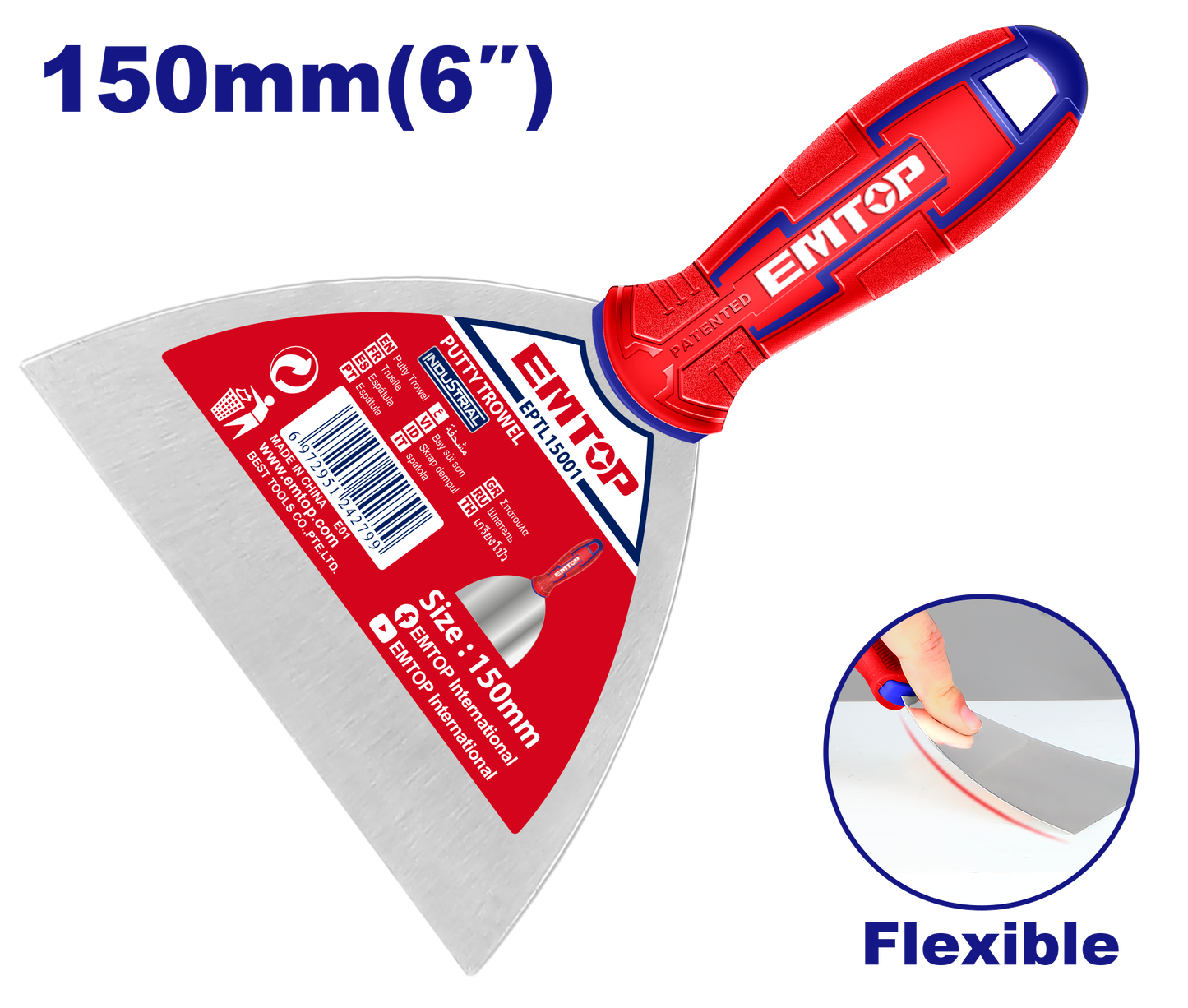 Emtop Şpatel 150mm dəmir