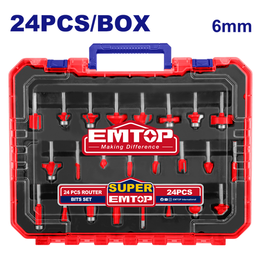 Frezer ucu dəsti, 6mm, 24 əd
