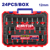 Frezer ucu dəsti, 12mm, 24 əd