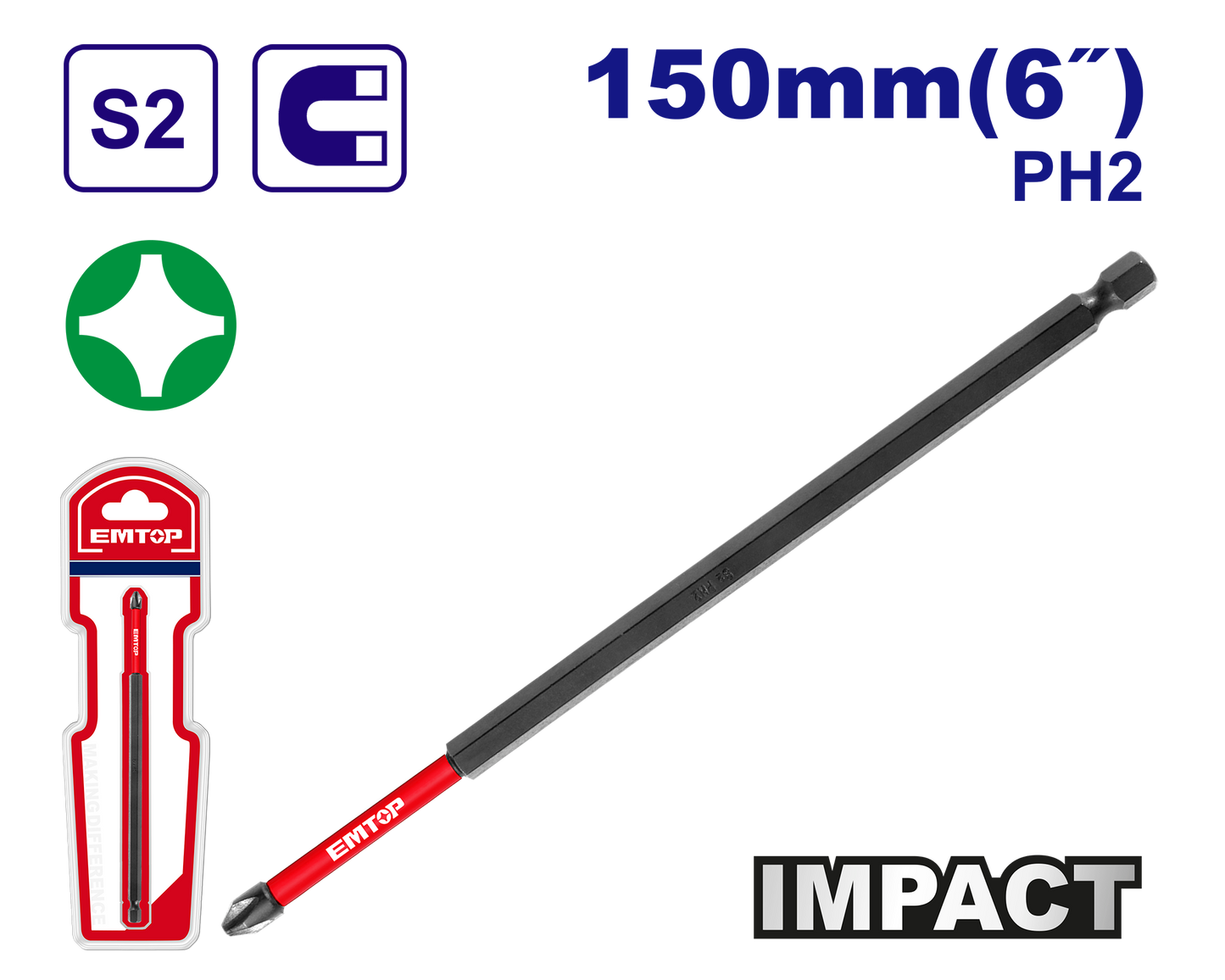 Emtop 150mm Bita (CR-MO)