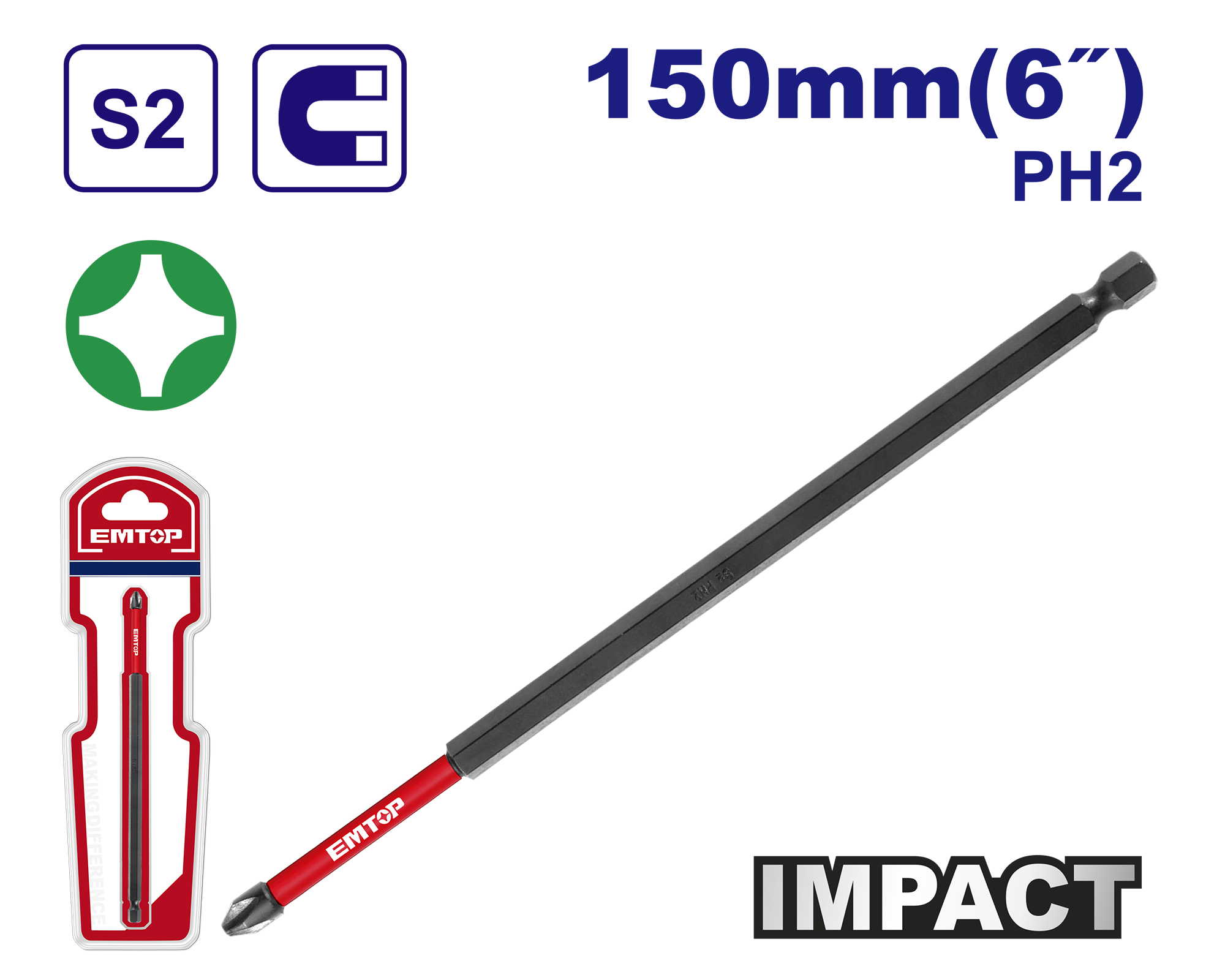 Emtop 150mm Bita (CR-MO)