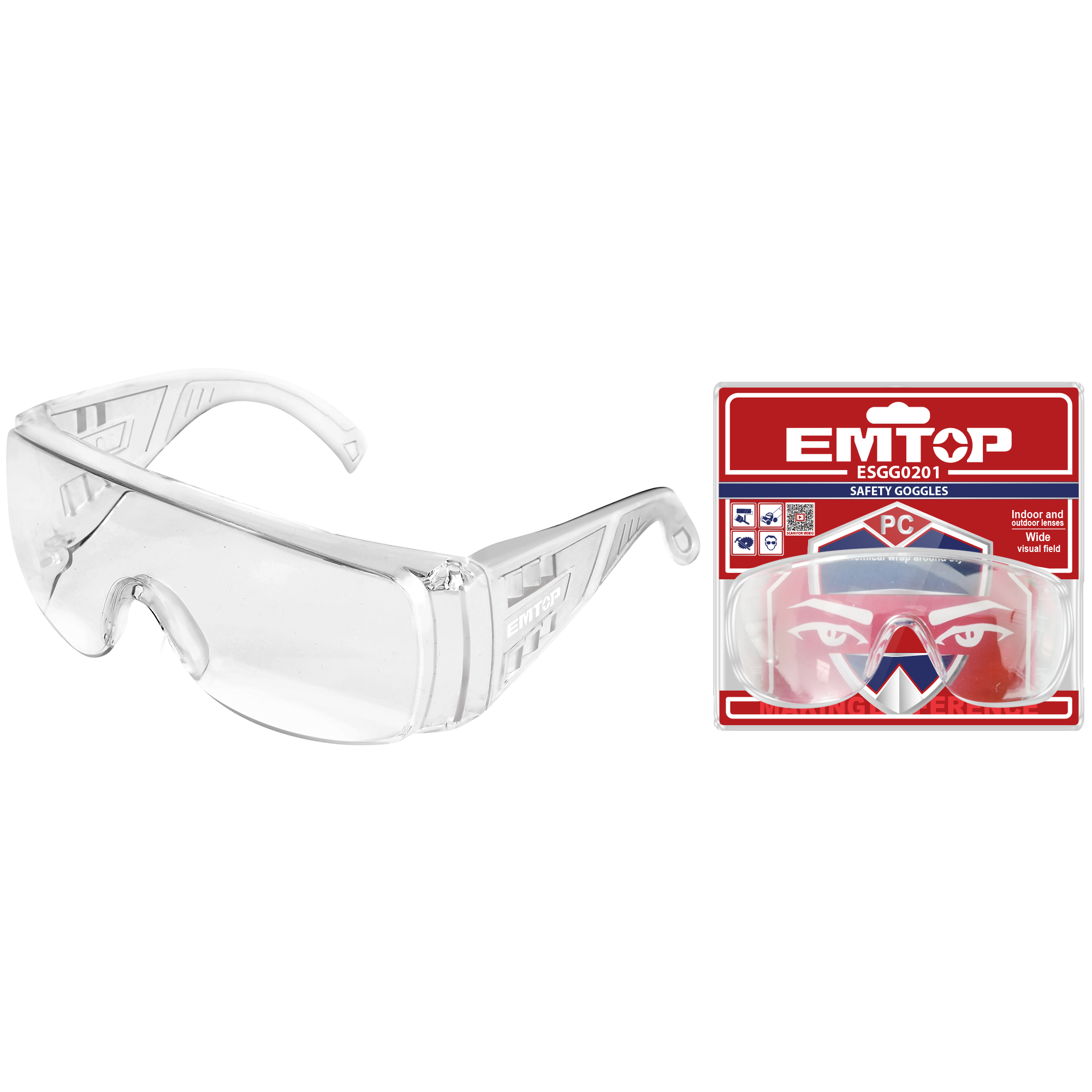 Emtop Təhlükəsizlik Eynəyi UV Şüalarında Qoruyur ESGG0201