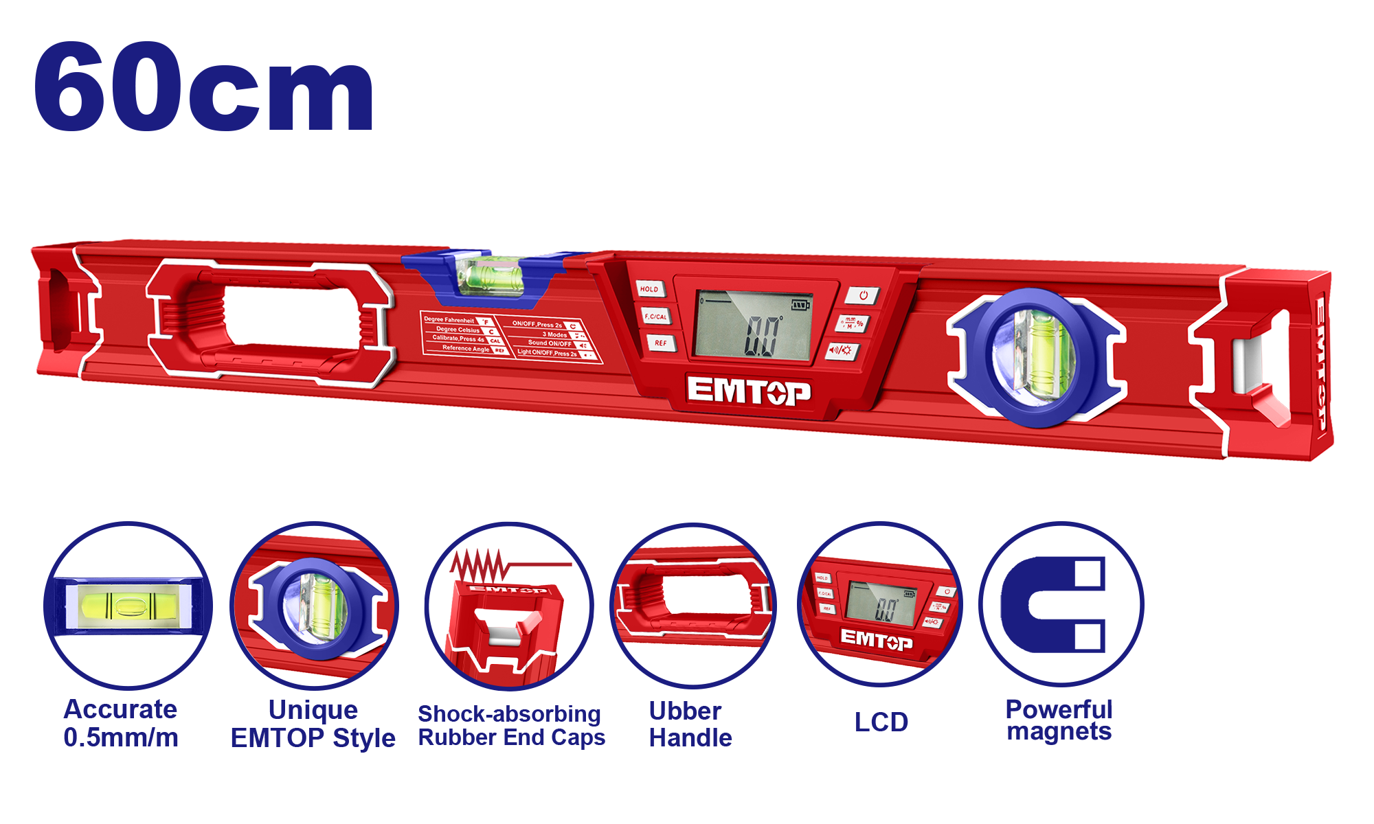 Emtop Digital su tərəzisi  60cm
