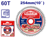 Taxta üzrə kəsmə diski, 254mm