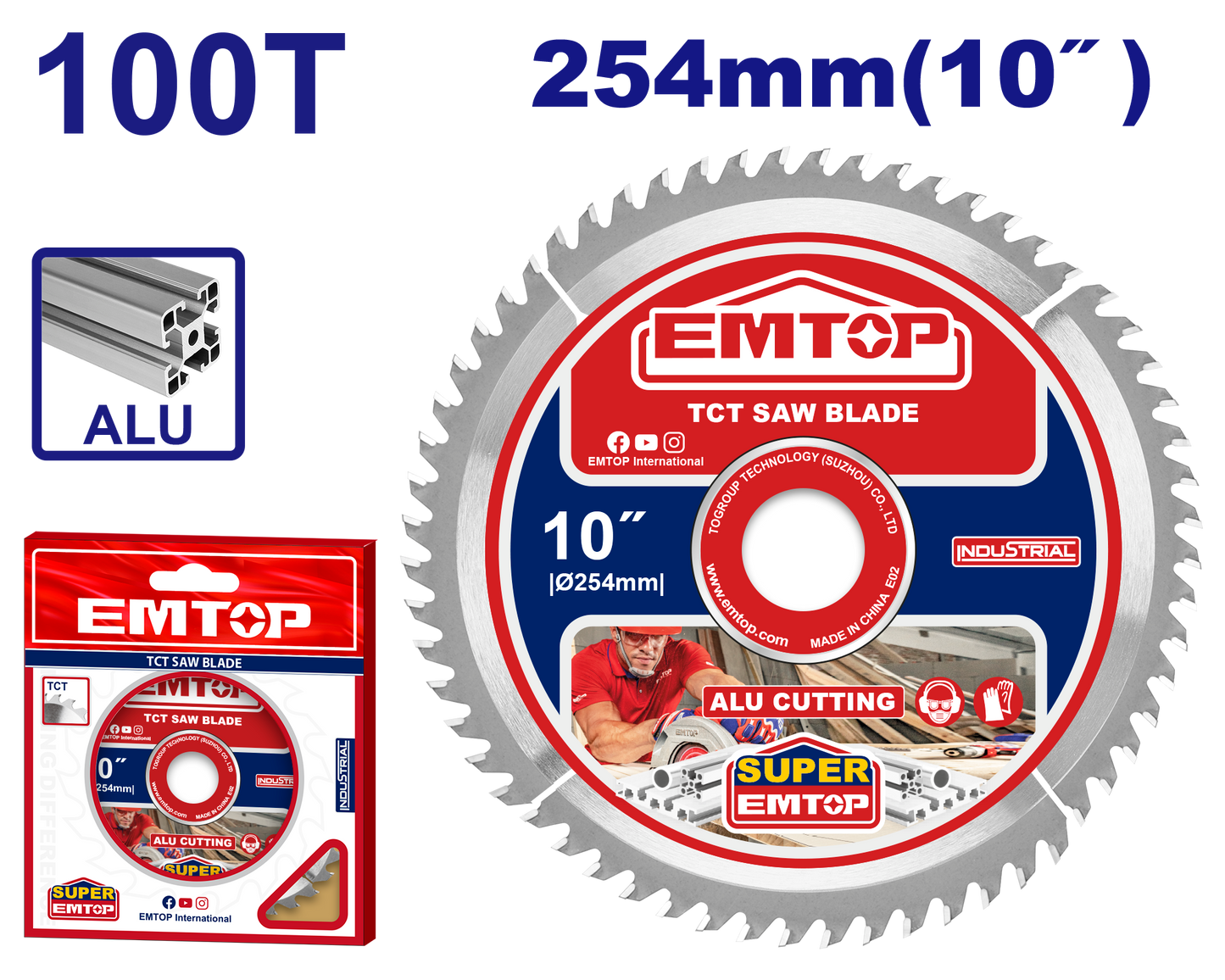 Alüminium üzrə kəsmə diski, 254mm 100T