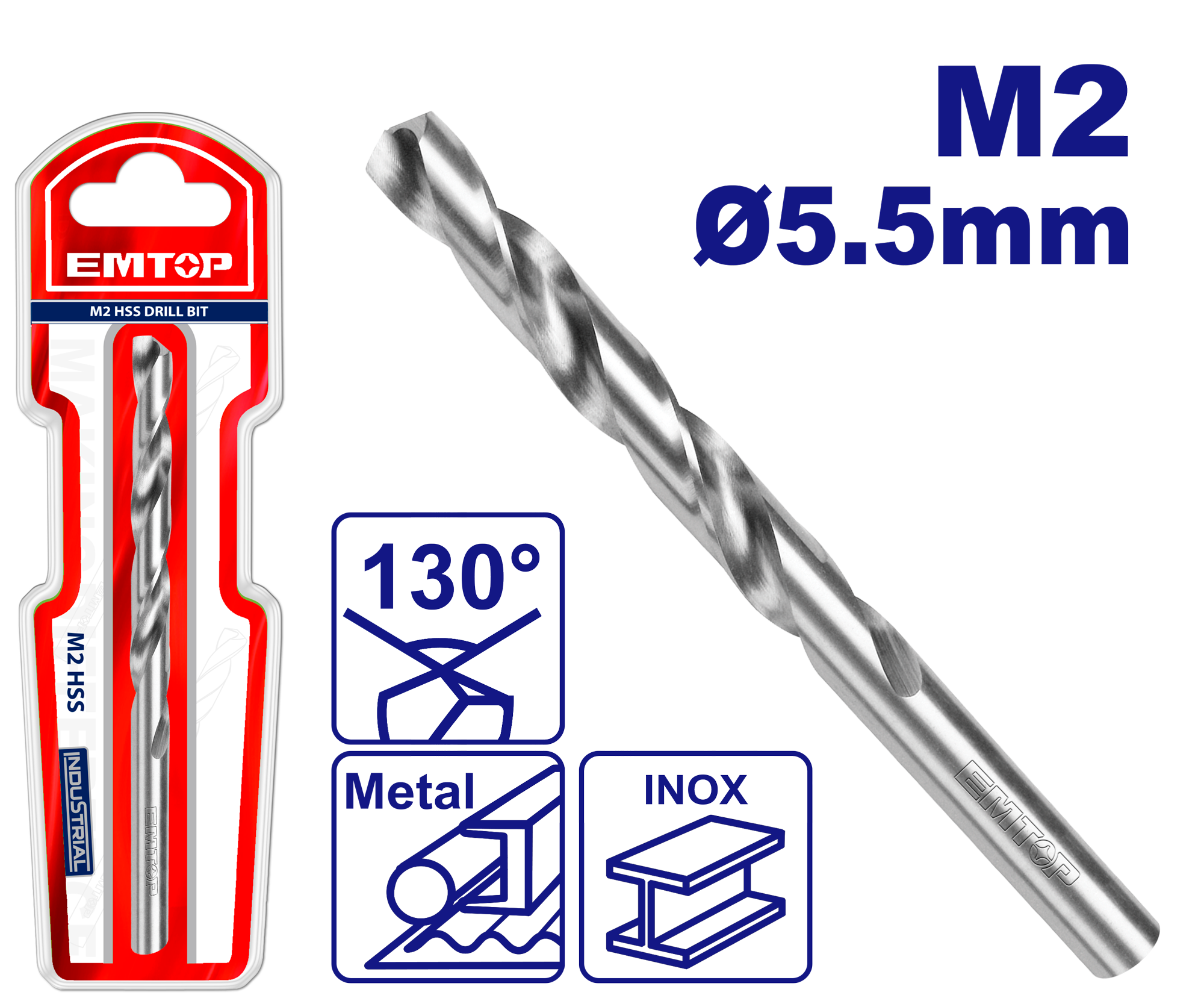 M2 5.5mm Dəmir Üçün Burğu