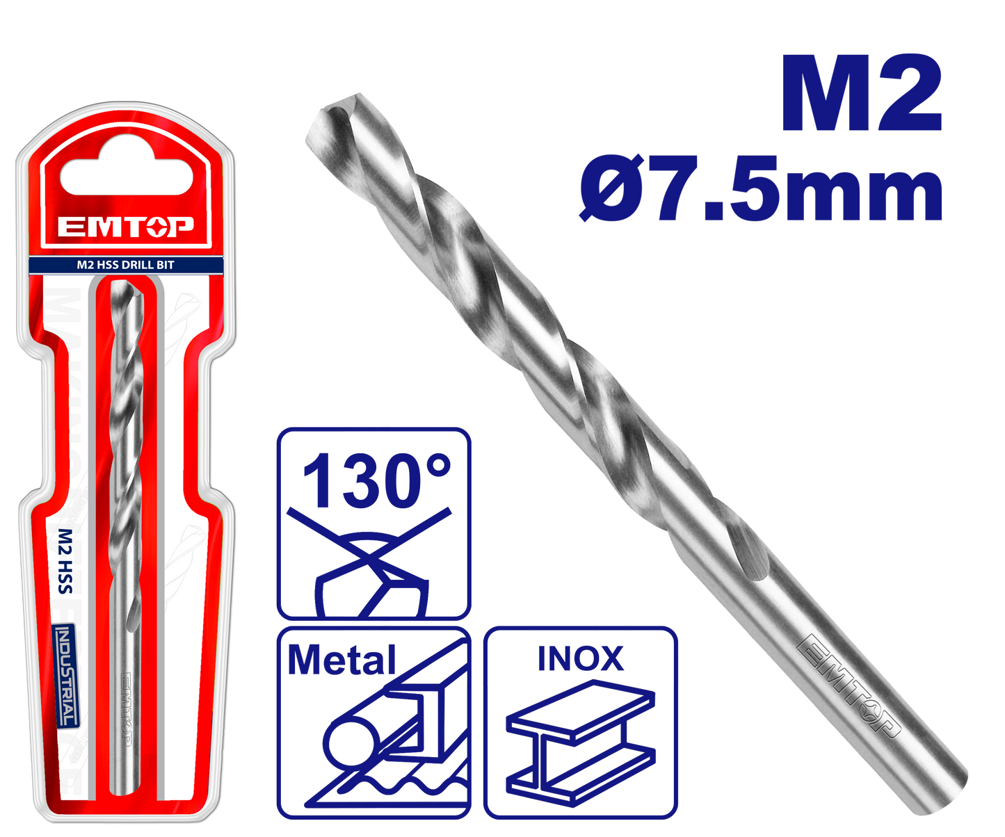 M2 7.5mm Dəmir Üçün Burğu