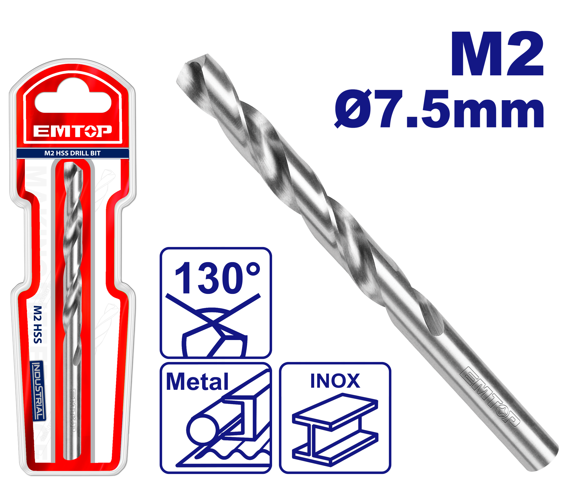 M2 7.5mm Dəmir Üçün Burğu