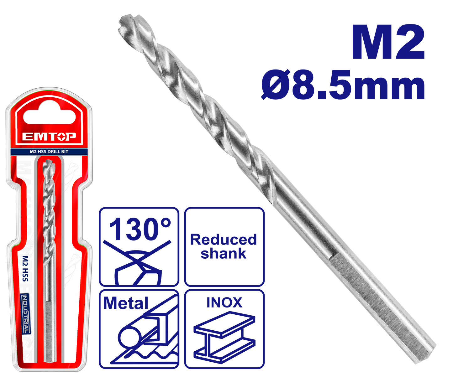 M2 8.5mm Dəmir Üçün Burğu