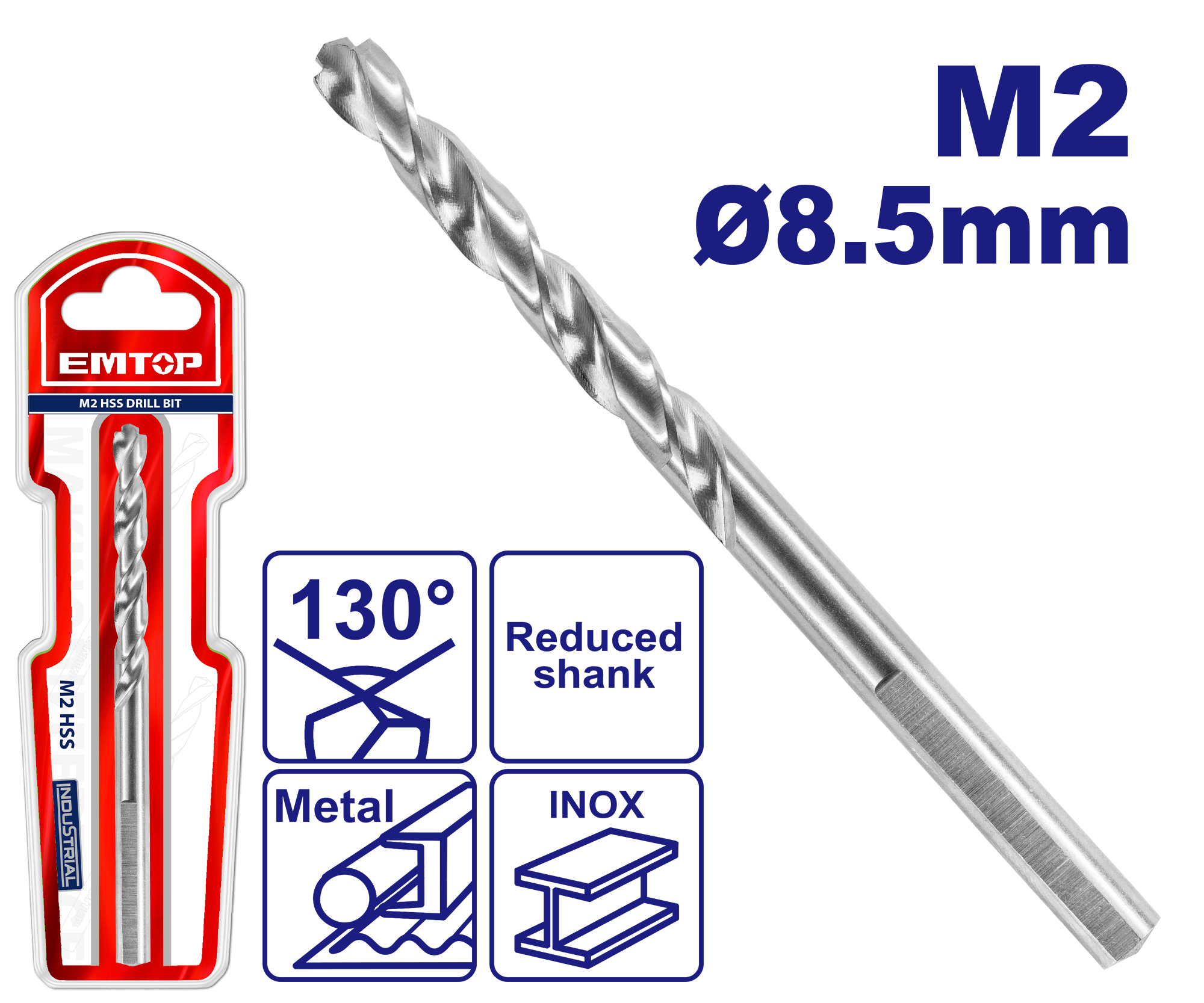 M2 8.5mm Dəmir Üçün Burğu