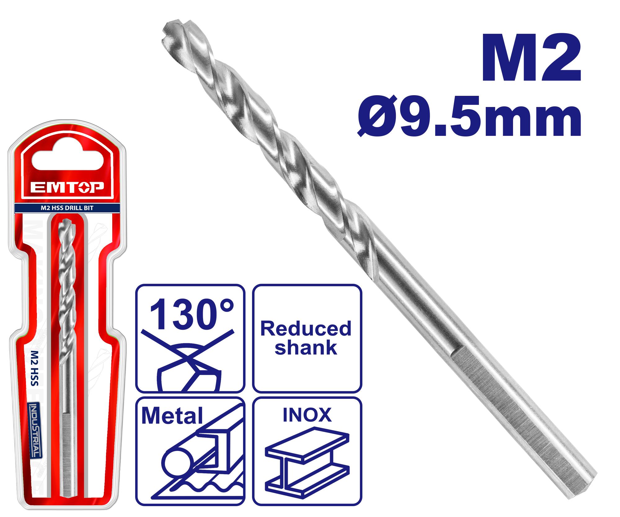 M2 9.5mm Dəmir Üçün Burğu