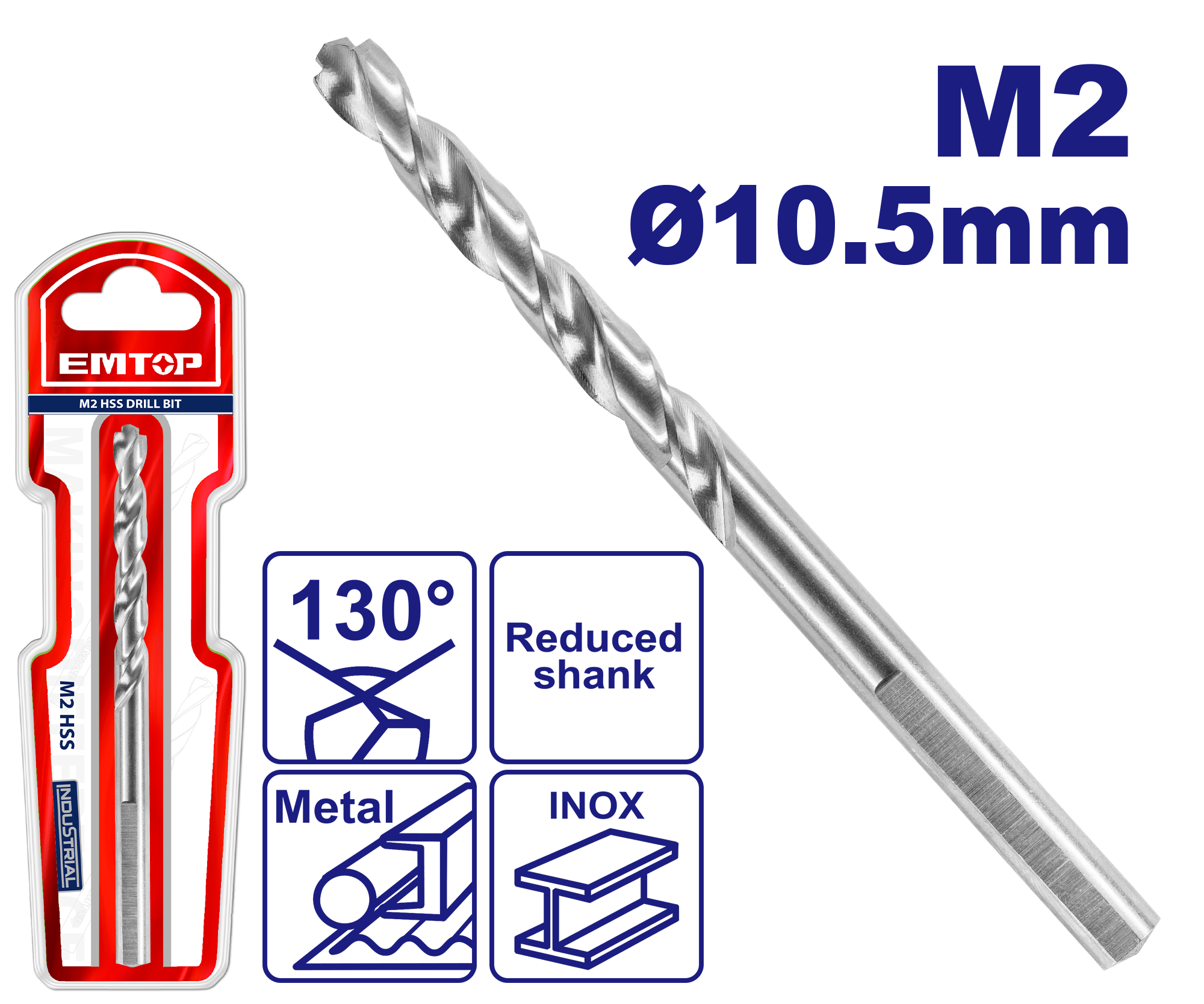 M2 10.5mm Dəmir Üçün Burğu