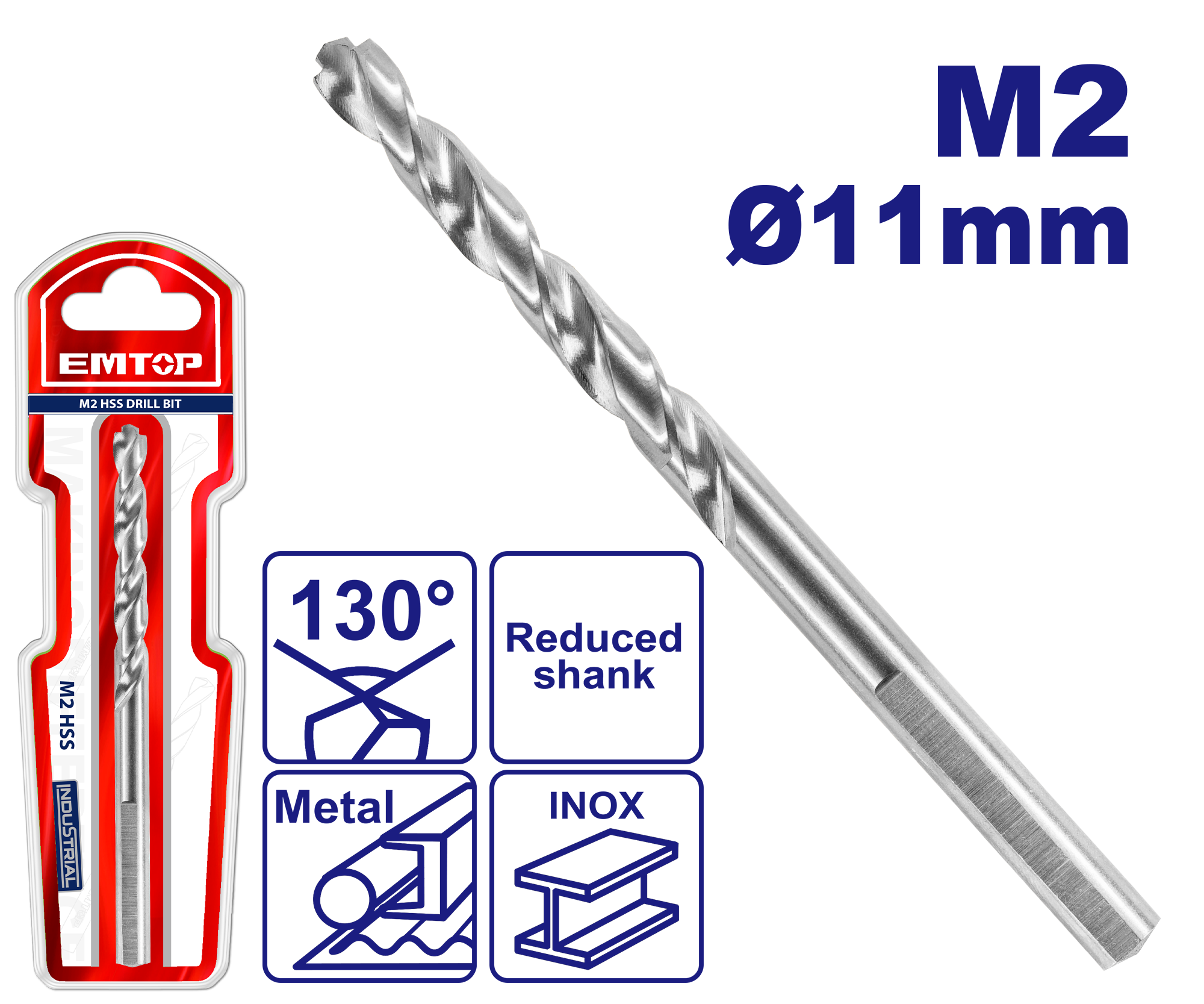 M2 11mm Dəmir Üçün Burğu