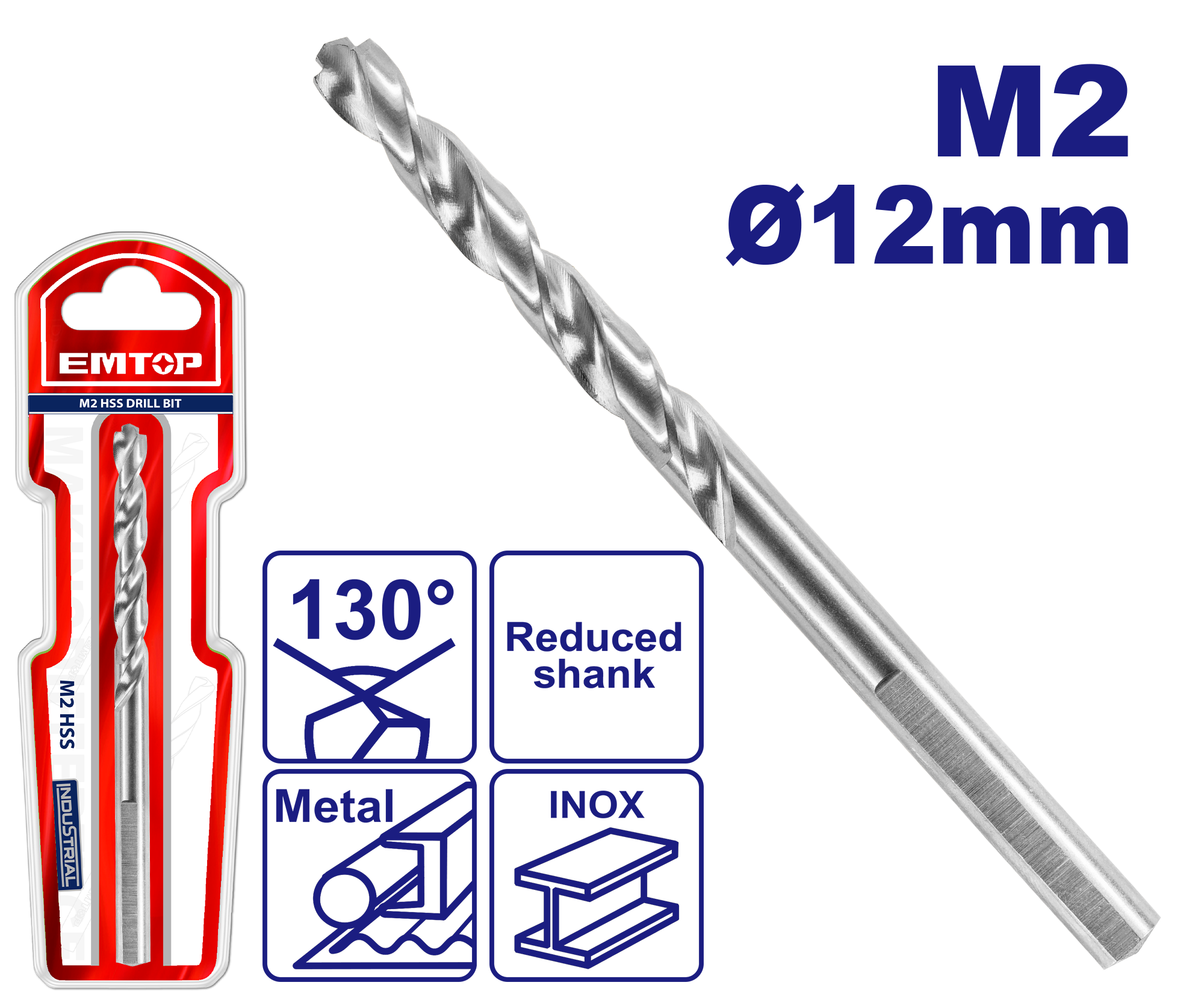 M2 12mm Dəmir Üçün Burğu