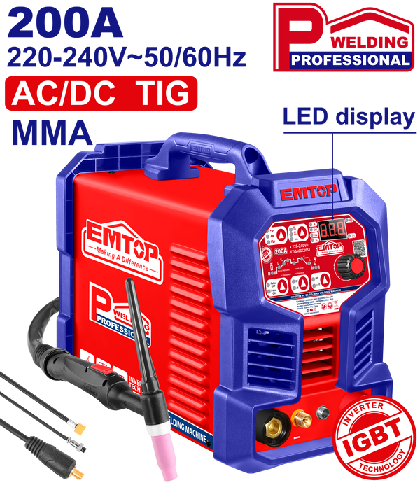 Emtop AC/DC TIG (Arqon) Qaynaq Aparatı ETIGACDC2052