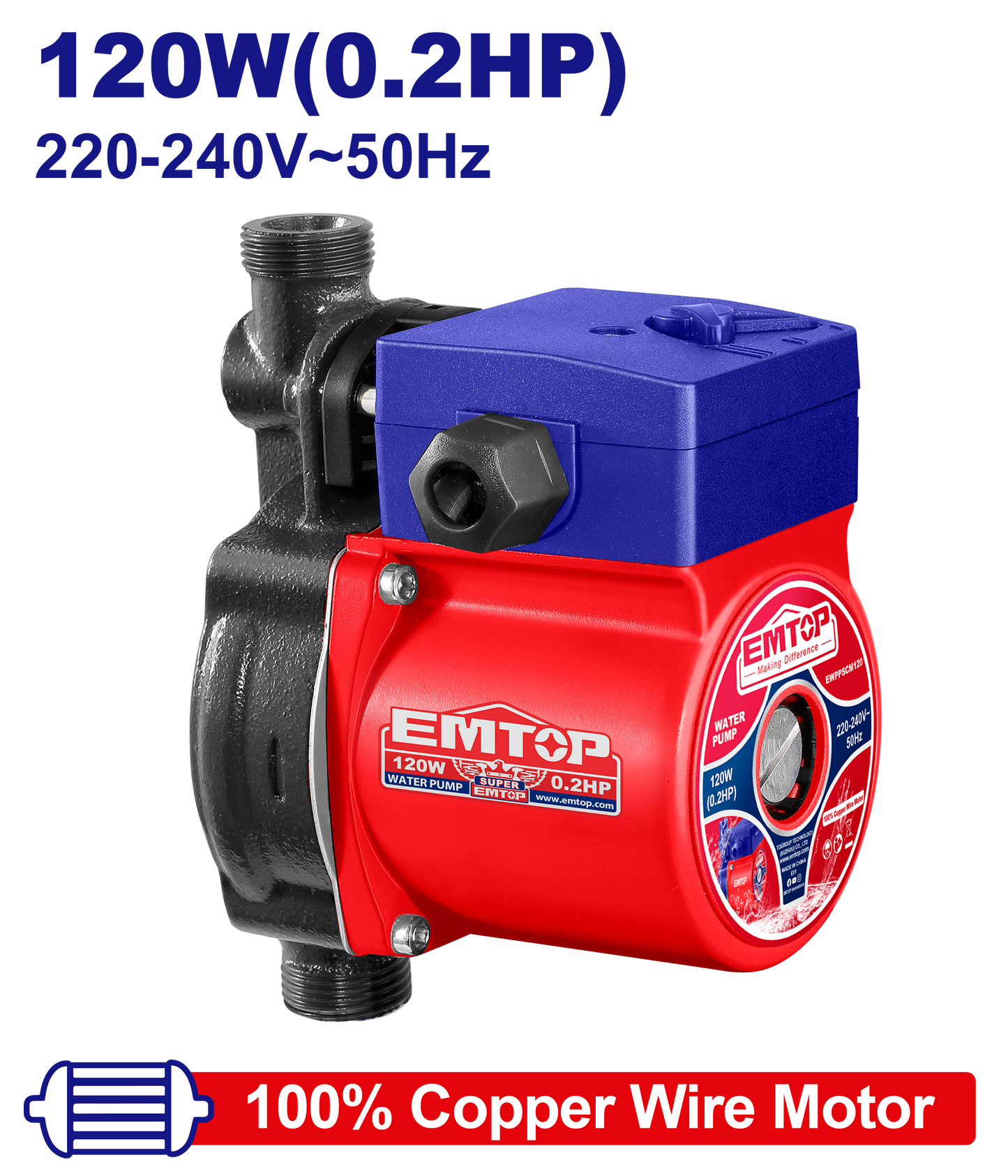 Emtop 120W Sirkulyasiya Nasosu EWPPSCM120
