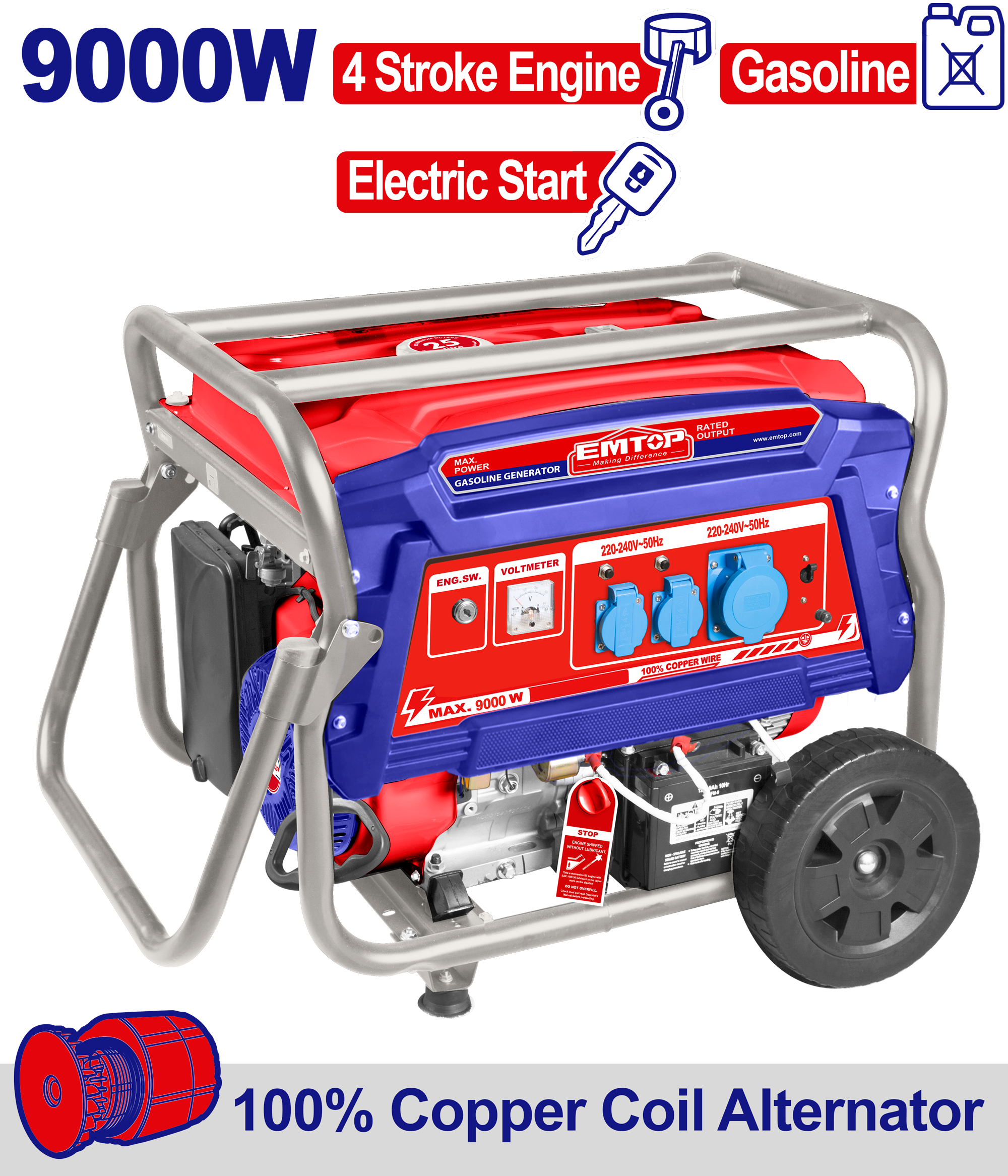 Benzin generator, 9.0KW